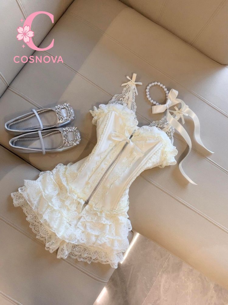 Cami Top Lace - Conjunto de Top Corsé de Encaje