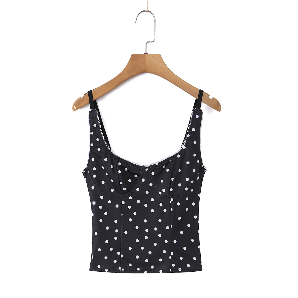 Top corsé negro de lunares par - Cami Top Lace reseña y precio
